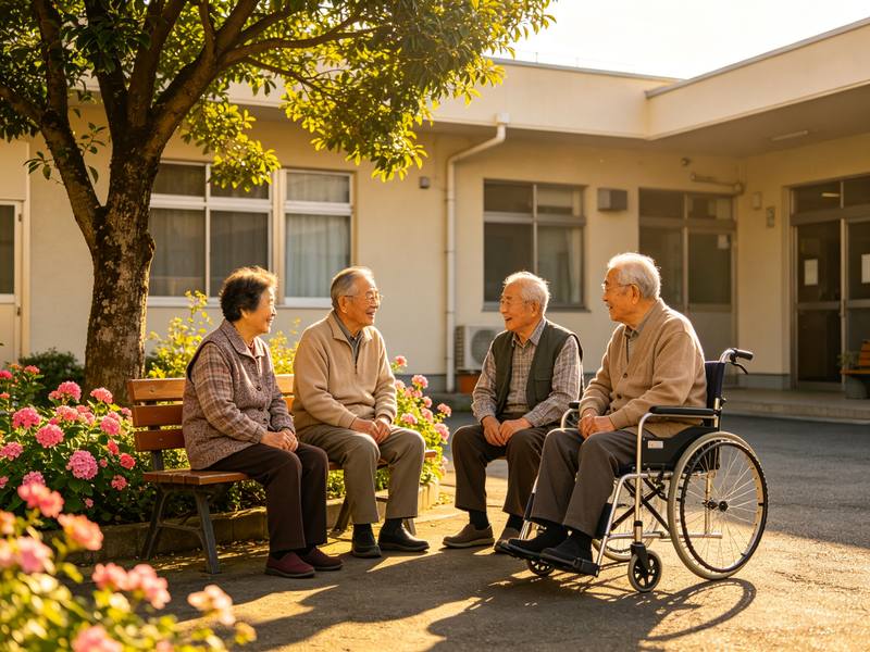 院子里那棵老树下，永远有几个老人在聊天